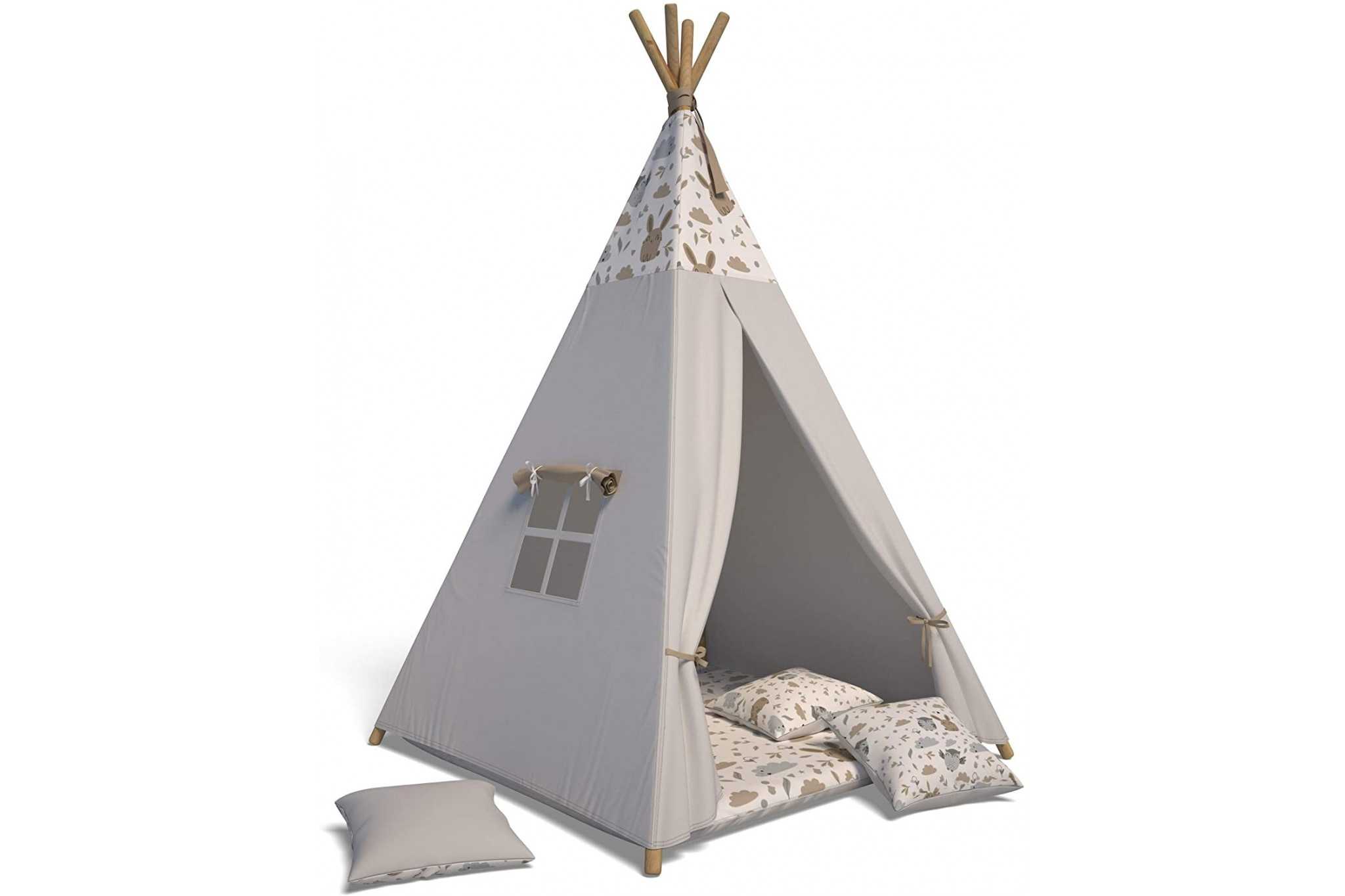 Tipi Teepee Indianerzelt Kinder Indianer Zelt mit Zubehör Weihnachtsgeschenk 